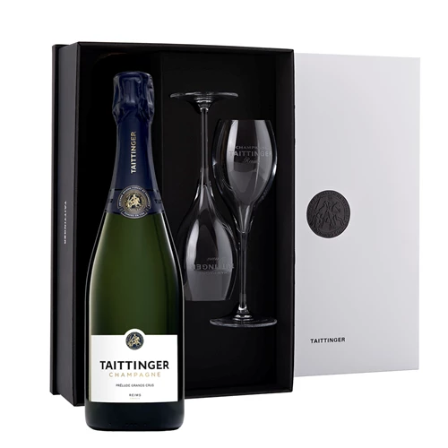 Taittinger Prelude Grands Crus NV & 2 Flute Gift Set 75cl - Top-Rated